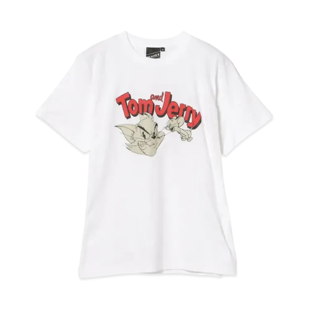 BEAMS Tom And Jerry Print T-Shirt "White"