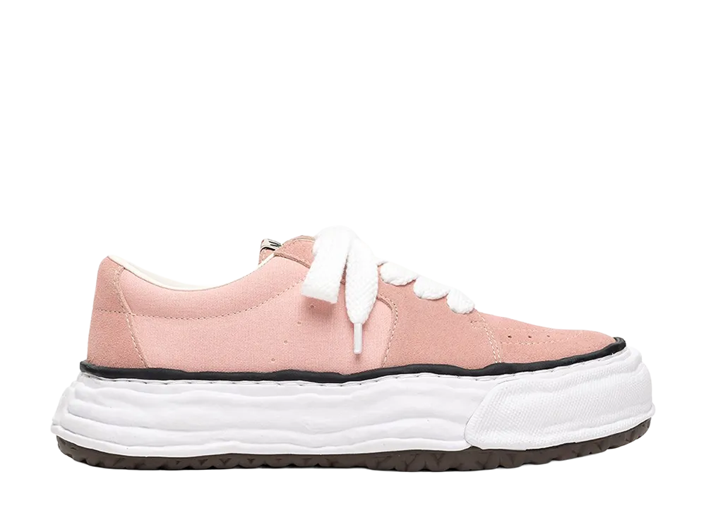 メゾンミハラヤスヒロ エリック オリジナルソールミックスマテリアルローカットスニーカー "ピンク"