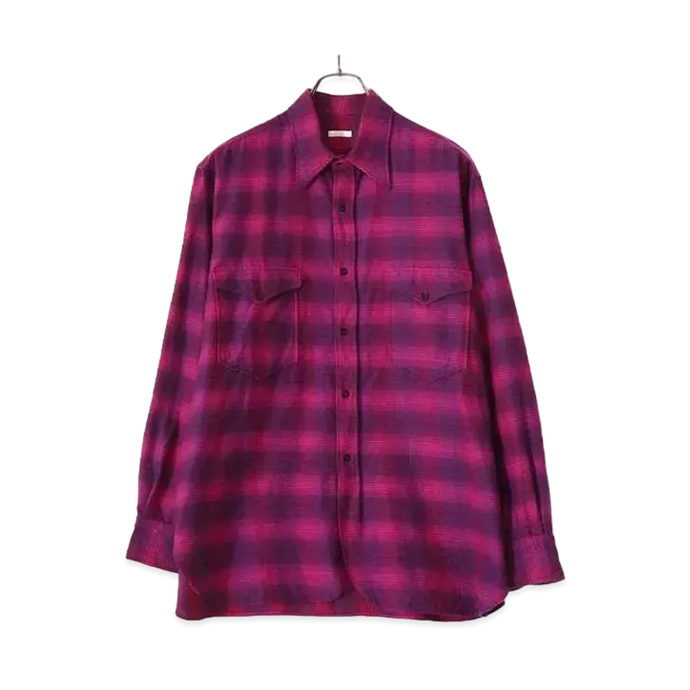 COMOLI Wool Silk Work Shirt "Pink"
