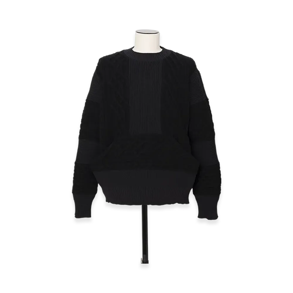 sacai Wool Knit Pullover "Black"