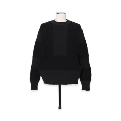 sacai Wool Knit Pullover "Black"