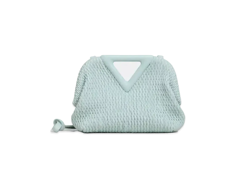 Bottega Veneta Leather Hand Bag Small "Teal Washed"
