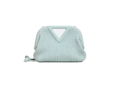 Bottega Veneta Leather Hand Bag Small "Teal Washed"