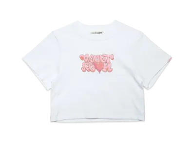 VAULTROOM Women's EMB Print Cropped Tee "White"