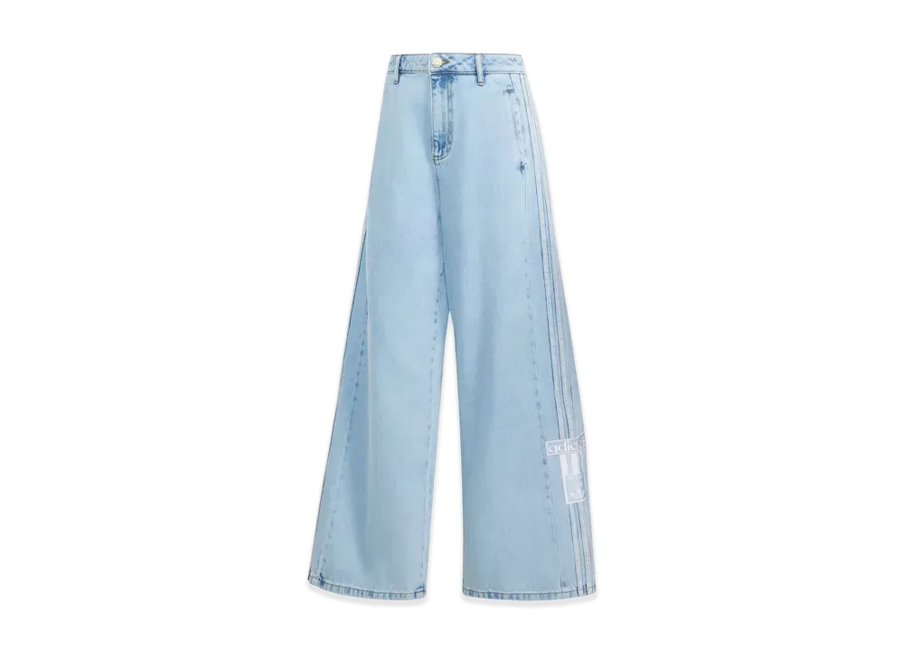 adidas Women's Adibreak Mid Rise Wide Leg Denim Pants "Light Denim"