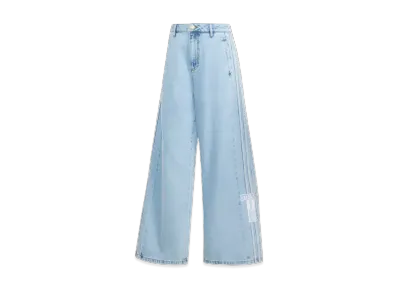 adidas Women's Adibreak Mid Rise Wide Leg Denim Pants "Light Denim"