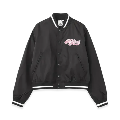 X-Girl Cheerful Logo Varsity Jacket "Black"
