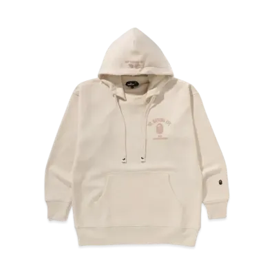 A BATHING APE Mr. BATHING APE 24FW College Pullover Hoodie "Ivory"