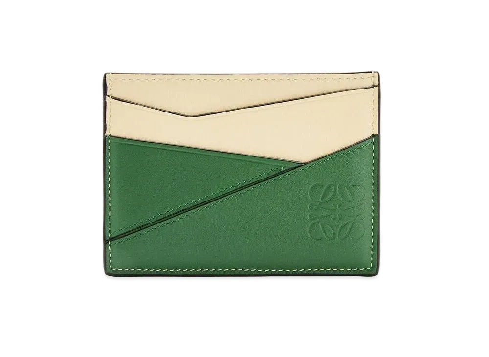 LOEWE Puzzle Plain Cardholder In Classic Calfskin "Dark Forest / Multicolor"