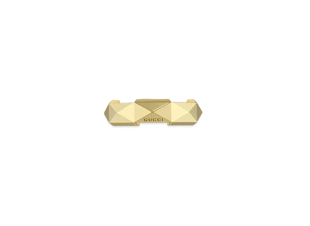 GUCCI LINK TO LOVE Studded Ring "Yellow Gold"