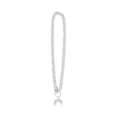 Marine serre RHINESTONE SILVER PLATED MOON BRAIDED CHAIN "SHINY SILVER"