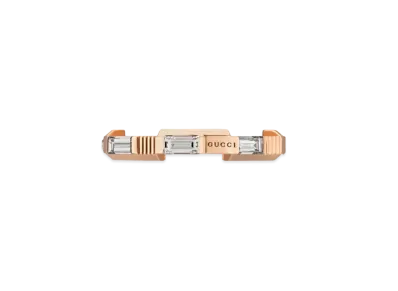 GUCCI Link to Love Rectangular Step Cut Diamond Ring