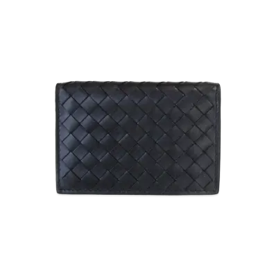 Bottega Veneta Intrecciato Nero Card Case "Black"
