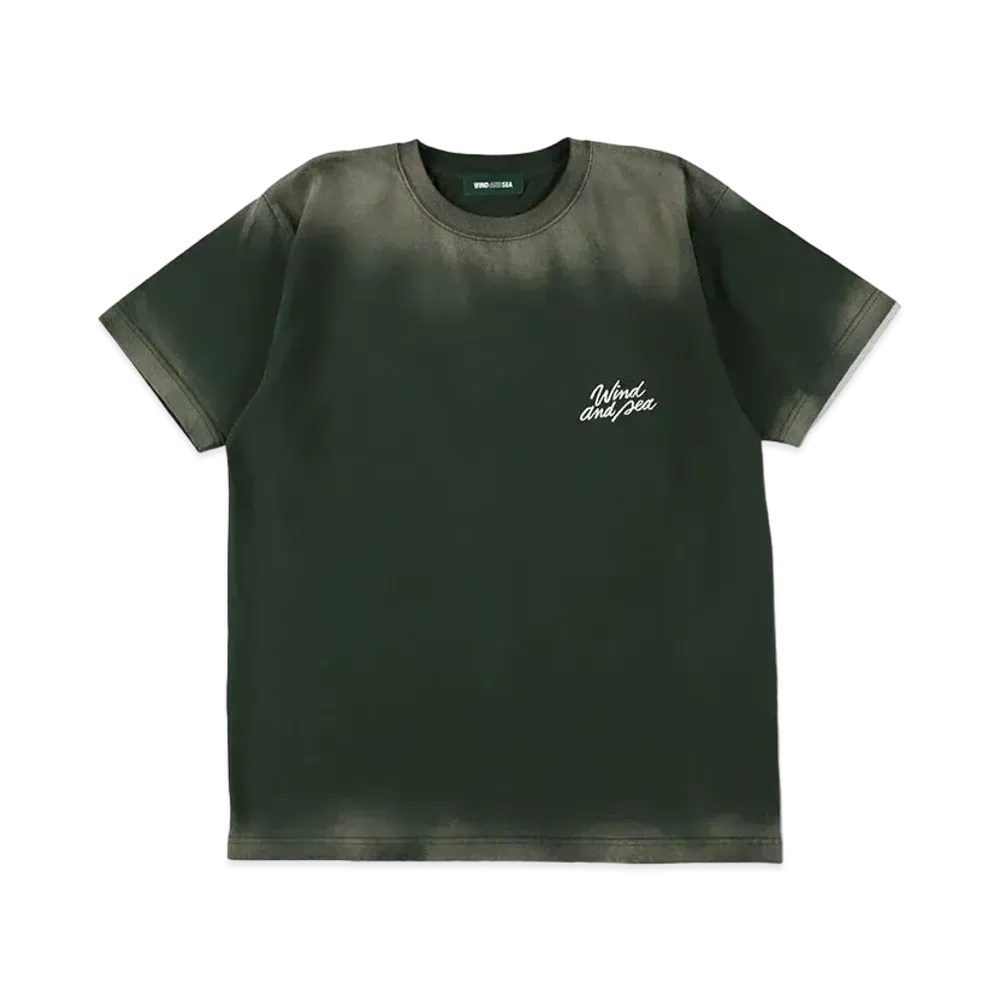WIND AND SEA Washed Sun Tee "Green"