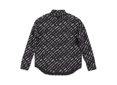 BALENCIAGA MENS Logomania All Over Shirt Large Fit "Black"