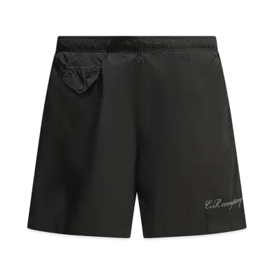 C.P. Company "Eco-Chrome" Beach Shorts "Black"