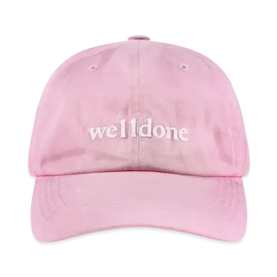 WE11DONE Washed Logo Cap "Pink"