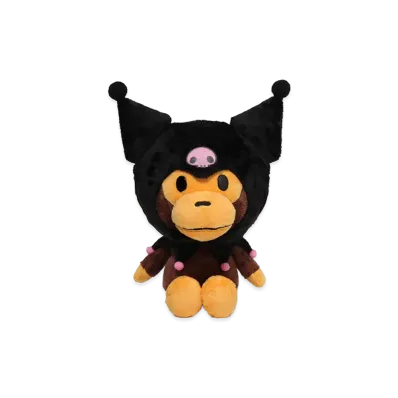 A BATHING APE x Kuromi Ladies Plush Doll "Black"