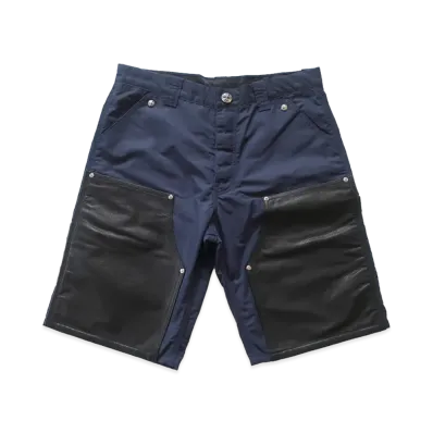 Chrome Hearts Nylon Carpenter Leather Double Knee Short "Navy"