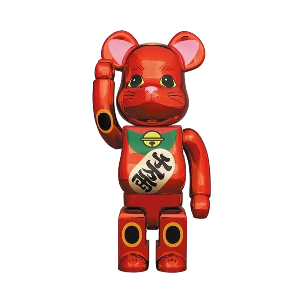 Bearbrick Maneki Neko Plum Gold Plating 400%