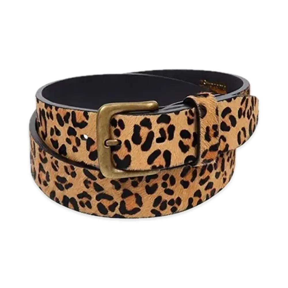 Supreme x Levi's Leather Leopard Belt "Beige"