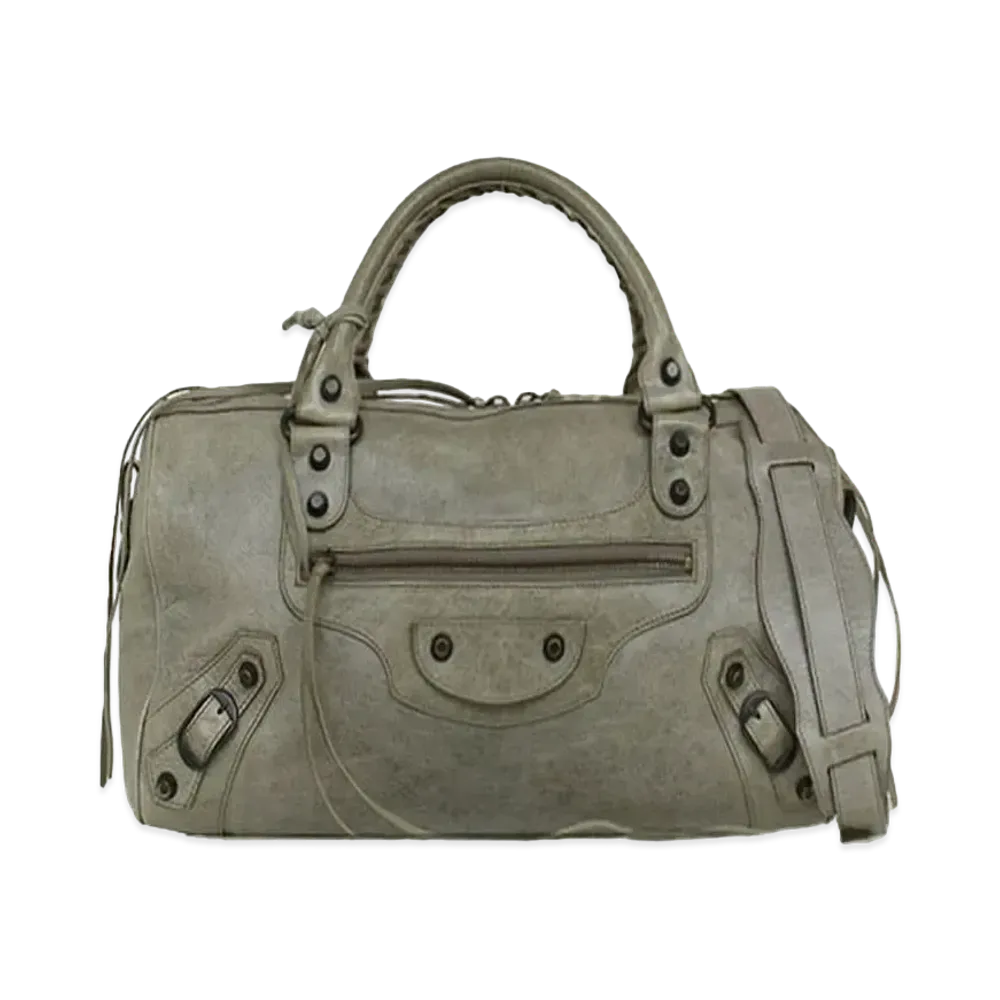 BALENCIAGA Twiggy leather 2WAY Boston Bag "Gray"