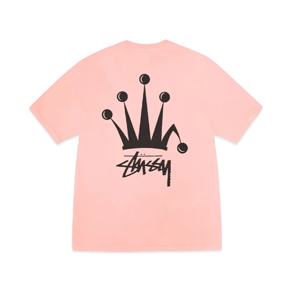 Stussy Regal Crown Tee Pigment Dyed "Coral"