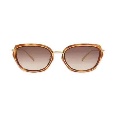 CHARLES & KEITH Metallic-Rim Geometric-Frame Sunglasses "T.Shell"