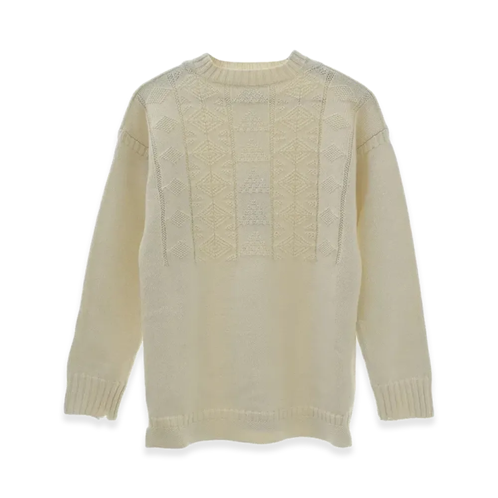 Maison Margiela Vintage Effect Textured Knit "Ivory"