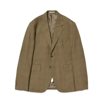 AURALEE Bluefaced Wool Jacket "Brown"