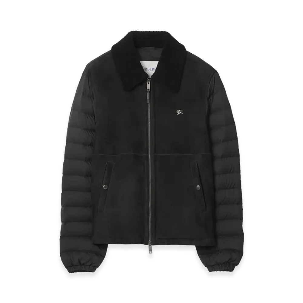 Burberry Shearling Nylon Down Jacket "Black"