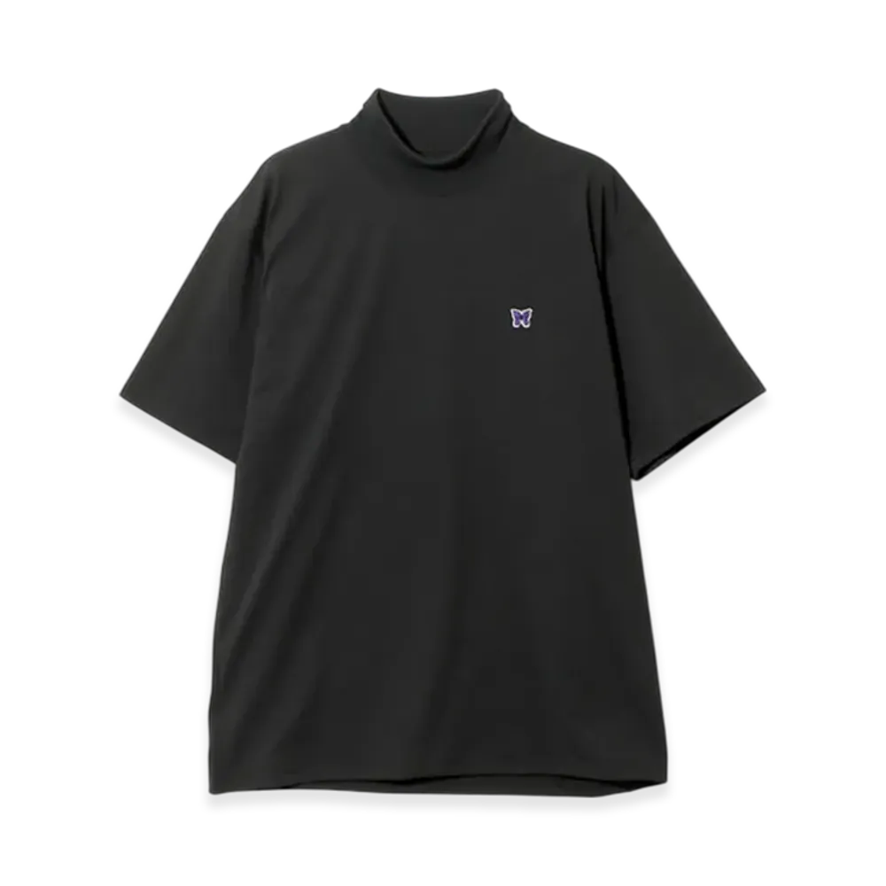 NEEDLES S/S Mock Neck Tee - Poly Jersey "Black"