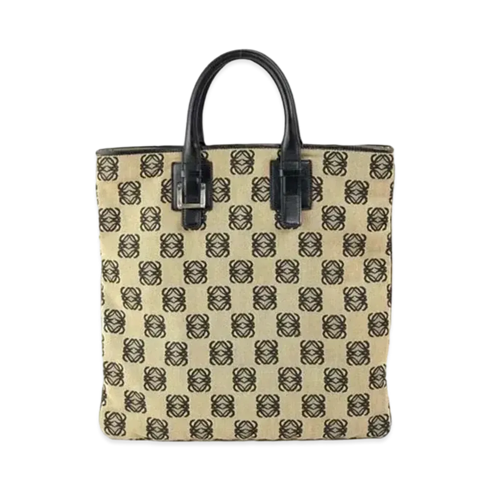 LOEWE Anagram Canvas Tote Bag "Brown"