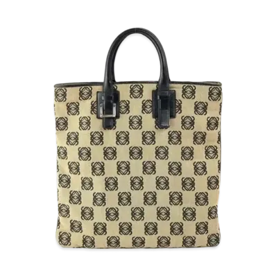 LOEWE Anagram Canvas Tote Bag "Brown"