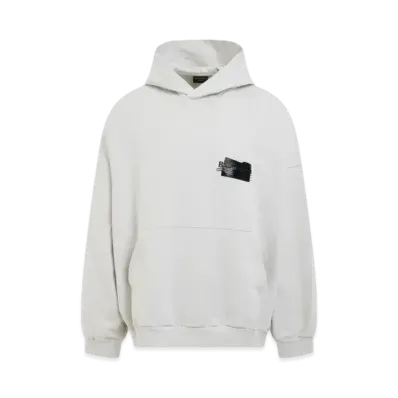 BALENCIAGA Gaffer Hoodie Large Fit Logo "Ecru"