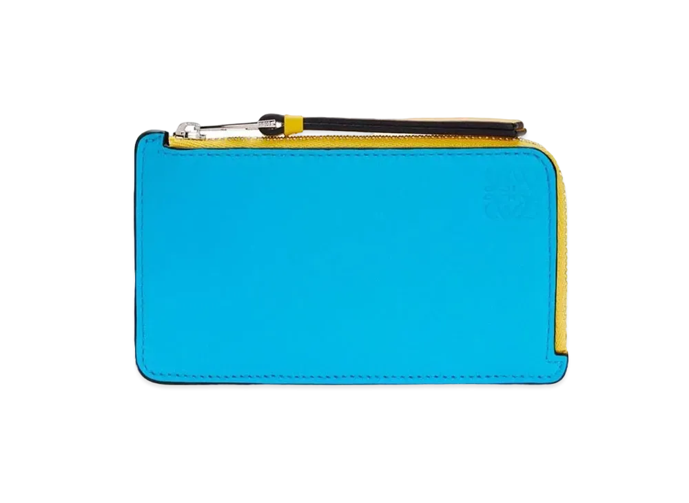 LOEWE Coin Cardholder In Classic Calfskin "Dark Forest / Multicolor"