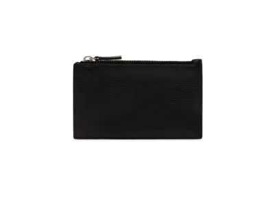 BALENCIAGA Essential Zipped Coin and Card Holder Grained Calfskin "Black"