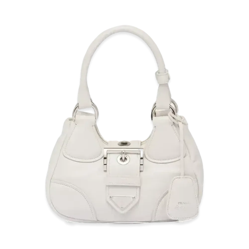 PRADA Moon Padded Nappa Leather Bag "White"