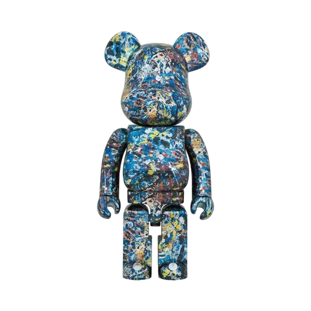 Bearbrick Jackson Pollock Studio CHROME Ver.1000%