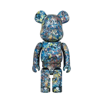 Bearbrick Jackson Pollock Studio CHROME Ver.1000%