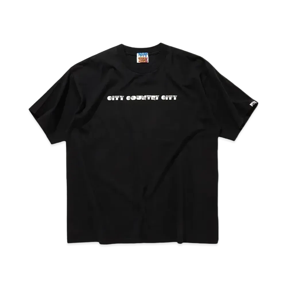 CITY COUNTRY CITY Cotton T-shirt_SE "BLACK"