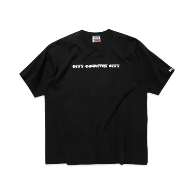 CITY COUNTRY CITY Cotton T-shirt_SE "BLACK"