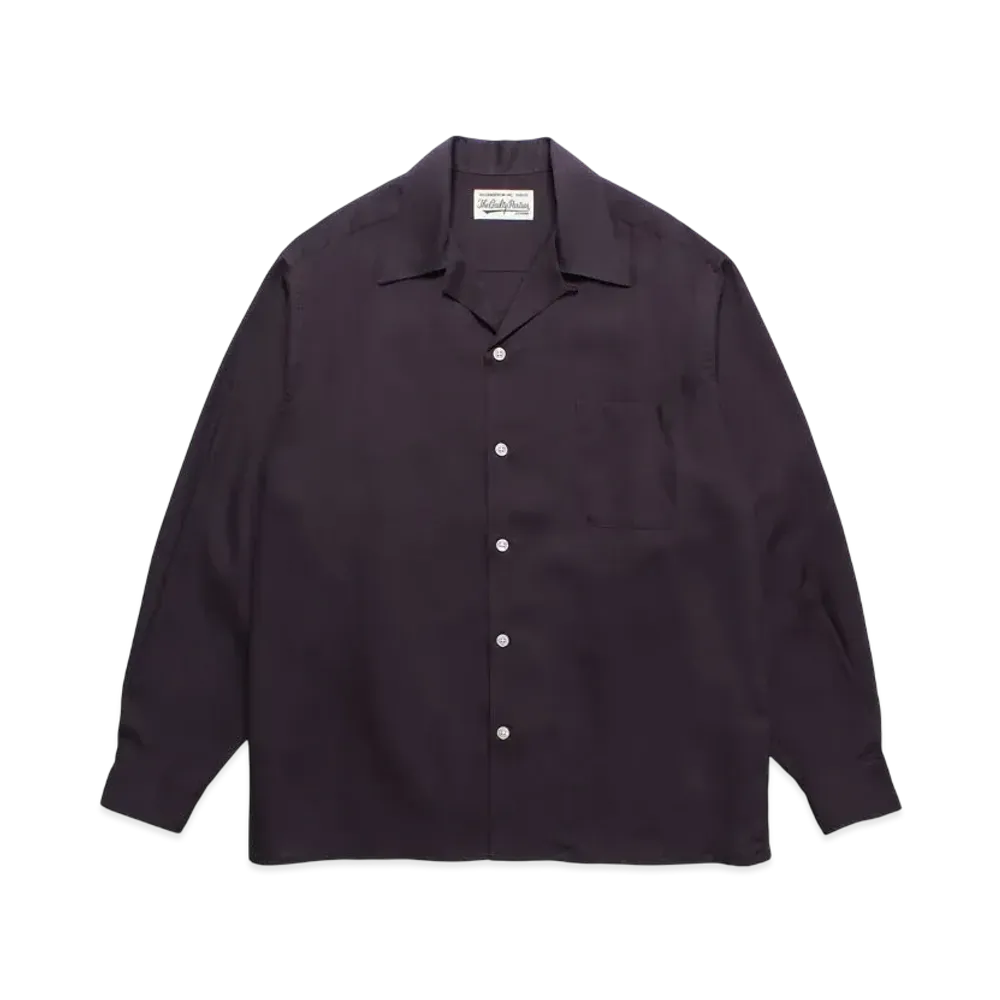 WACKO MARIA 50's Open Collar Shirt "Purple"