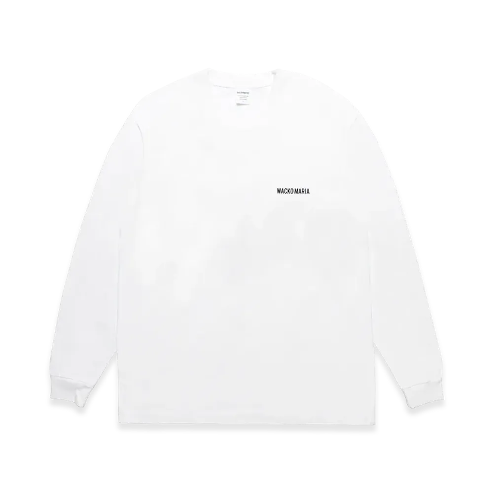 WACKO MARIA Washed Heavy Weight Long Sleeve T-Shirt "White"
