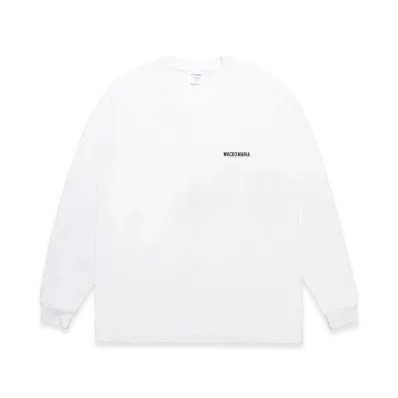 WACKO MARIA Washed Heavy Weight Long Sleeve T-Shirt "White"