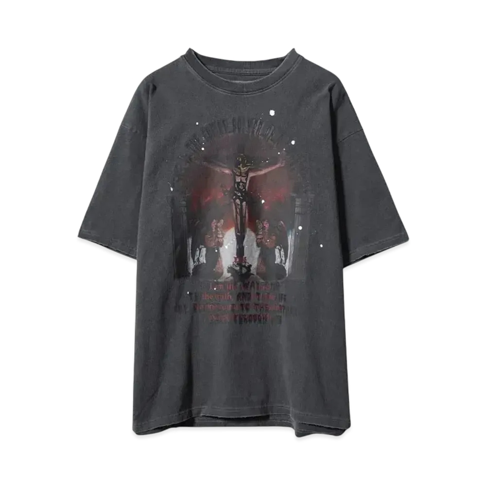 SOMEIT TRUTH VINTAGE TEE "STONE GREY"