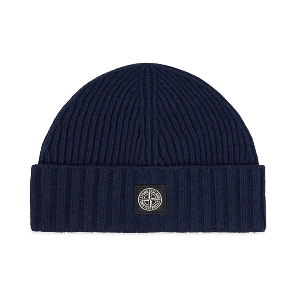 Stone Island Kids Logo Patch Beanie "Blue"