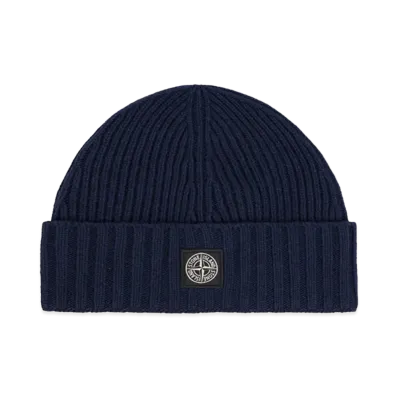 Stone Island Kids Logo Patch Beanie "Blue"