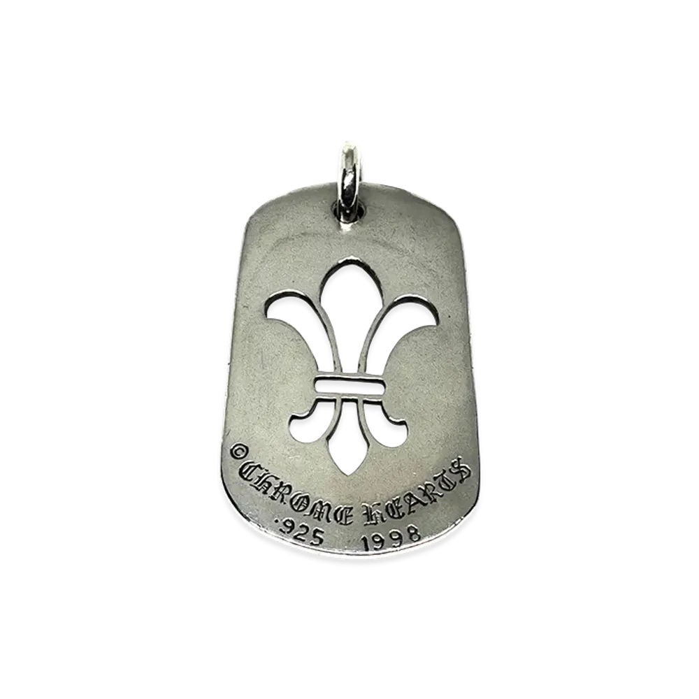 Chrome Hearts BS Fluer Large Dog Tag Charm "Silver"