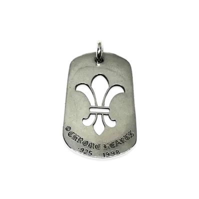 Chrome Hearts BS Fluer Large Dog Tag Charm "Silver"